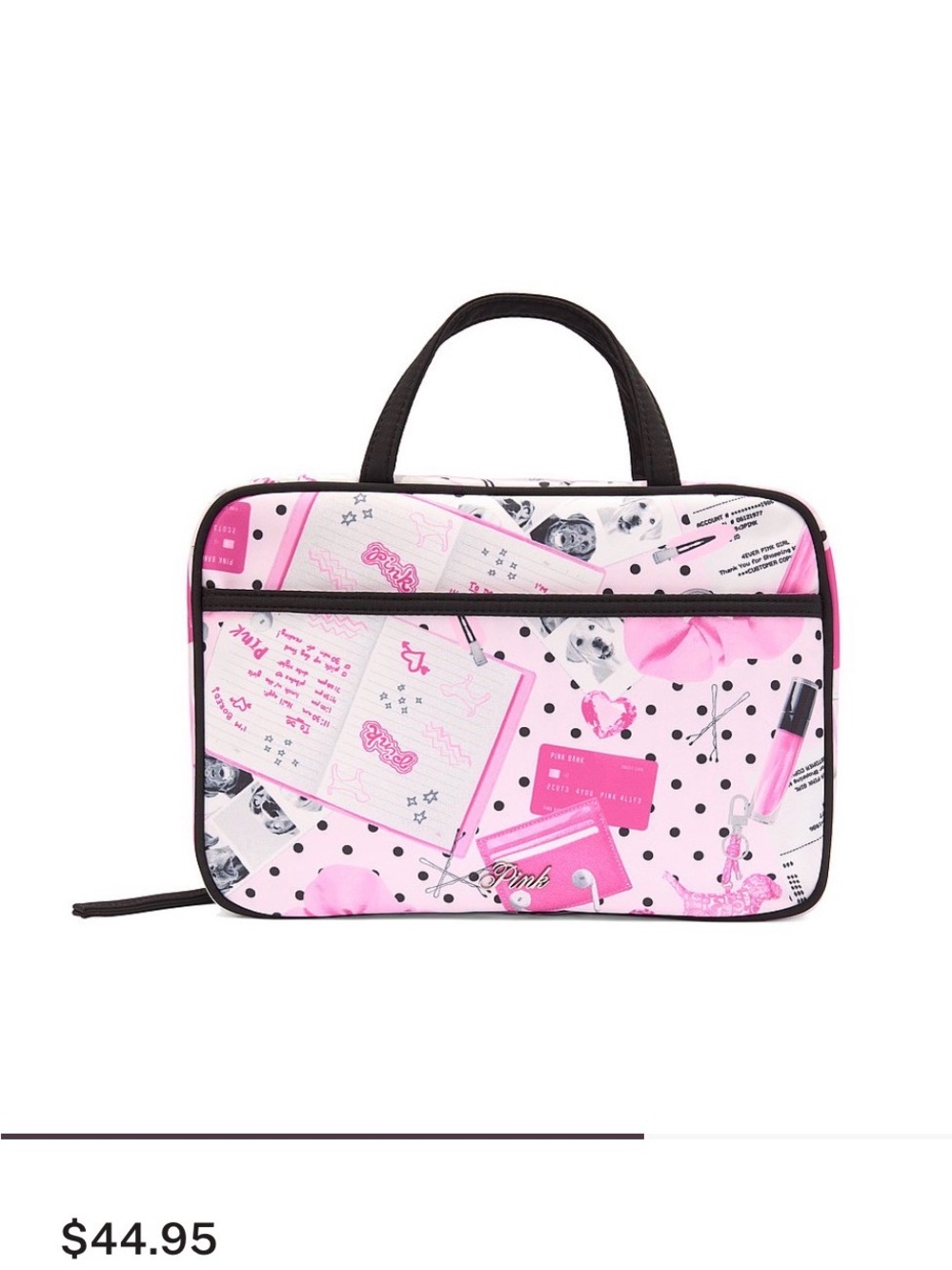 Pink Patterned Women’s Carry cosmetics bag